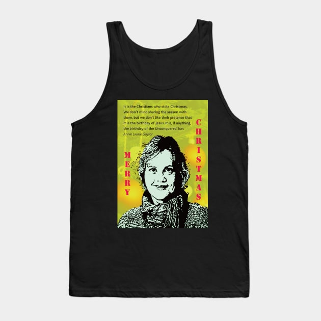 Atheist Christmas with Annie Laurie Gaylor Tank Top by DJVYEATES